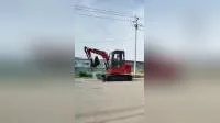 Minibagger Chinese Mini Small Digger 4000kg Micro Hydraulic Mini Excavator Zero Tail, Rubber Track